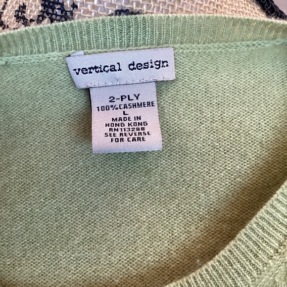 Vertical Design Cashmere Sweater Womens Large - Picture 4 of 7